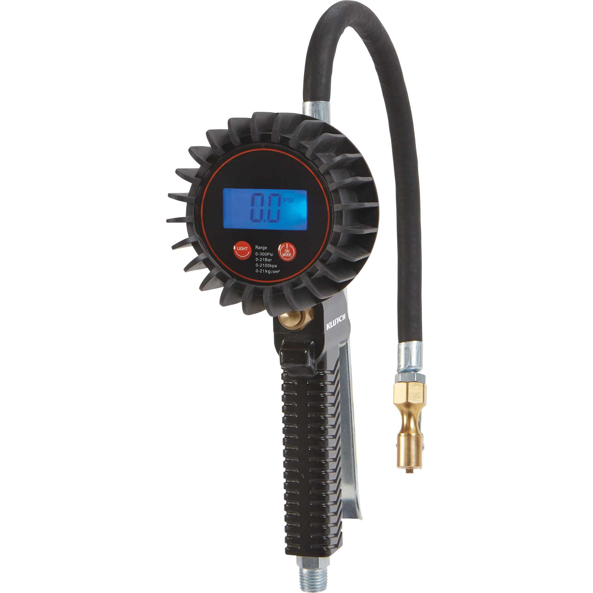 Klutch Digital Tire Inflator Gauge, 0–300 PSI
